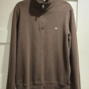 Burberry Dark Brown Zip-Up Sweater